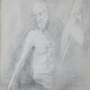 "Study of Ribera's St. Andrew" - 4 5/8" x 6 1/2" - Pencil on Paper